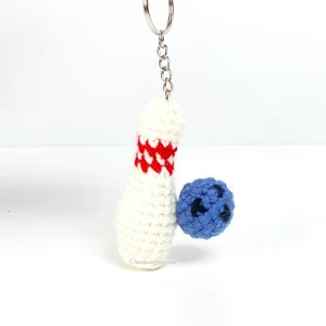 Bowling Pin & Ball Keychain