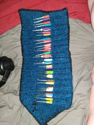 Musically Inclined crochet hook organizer