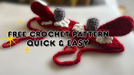Crochet Headband Tutorial - Red Cow
