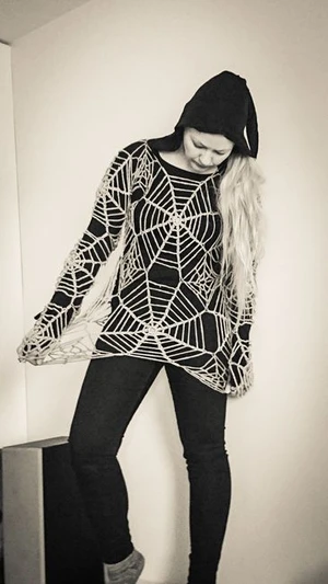Black Widow Spider Web Dress  Gothic Crochet Pattern