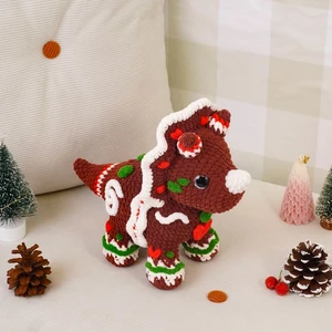 Gingerbread Parasaurolophus Crochet Pattern