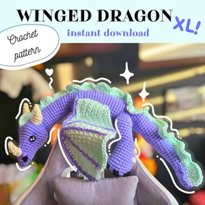 Winged Fantasy Dragon Amigurumi Pattern