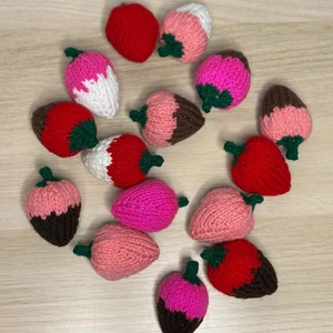 Handmade Strawberry Pet Toy Knitting Pattern