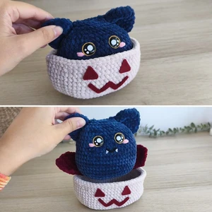 Purrcy the Peekaboo Bat & Pumpkin Bucket