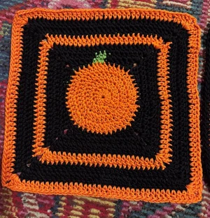 Pumpkin washcloth
