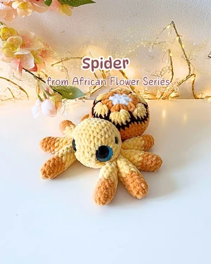 Spider (African Flower) - Amigurumi Crochet Pattern