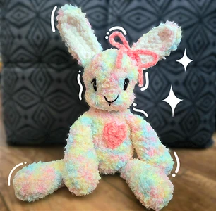Fluffy Bunny Plushie Easy Pattern
