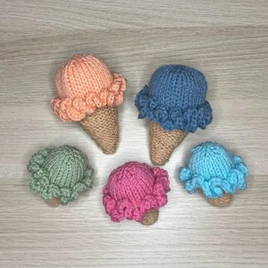 Handmade Ice Cream Cone Pet Toy Knitting Pattern