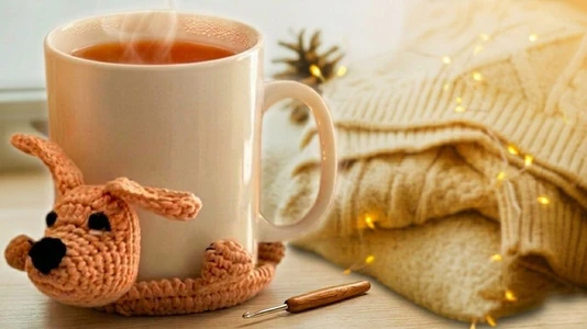 2’si 1 Arada!  Amigurumi Köpek Bardak Altlığı & Takı Tutucu