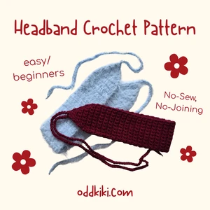 Headband Crochet Pattern - Easy/Beginner No-Sew