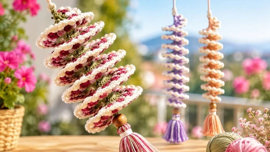 How to Crochet a Flower Wind Spinner  | Step-by-Step DIY
