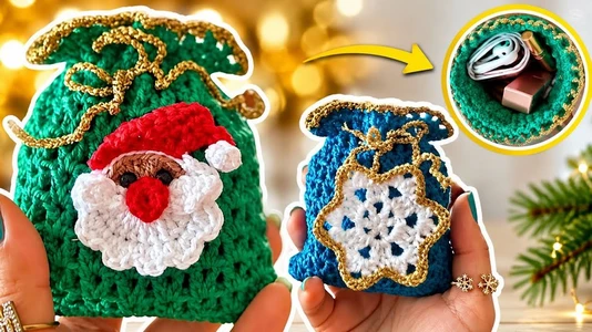 Easy Crochet Christmas Appliques ✨ | Santa & Snowflake Guide