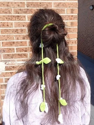 Floral hair tie