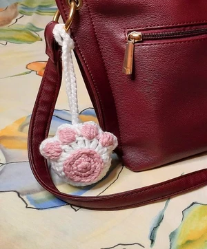 Cat paw bag charm