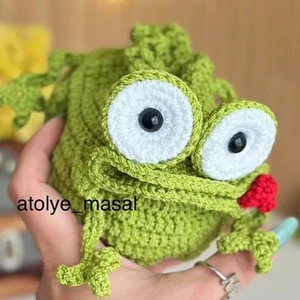 How to Crochet a Lizard Drawstring Pouch  | AirPods & Earbud Case (Part 1)