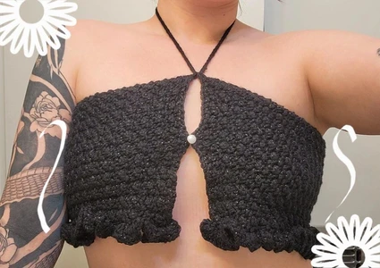 Ruffled Halter Top (Adjustable)