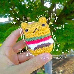 Crochet Cat Burger Pattern