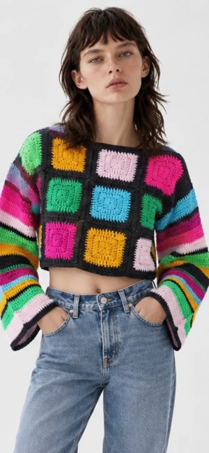Cropped Crochet Jumper
