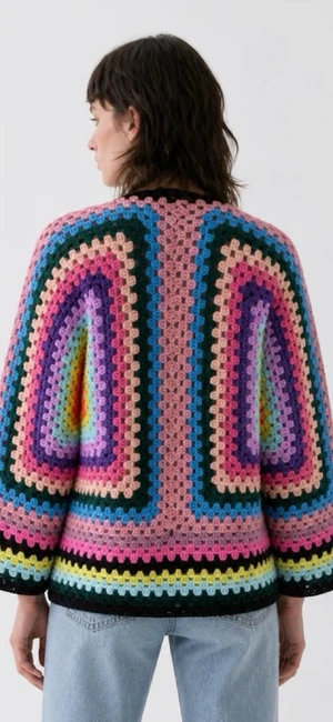 Hexagon Crochet Cardigan