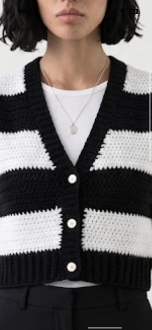 Wednesday Cropped Crochet Waistcoat