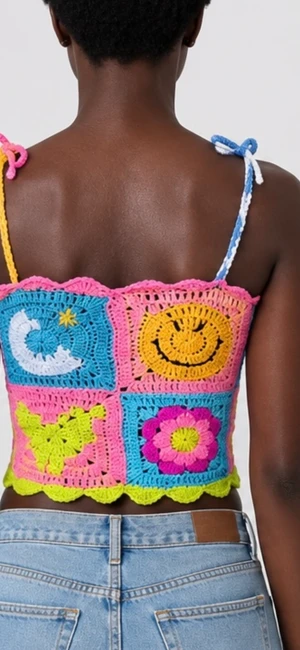 Smiley Crochet Top