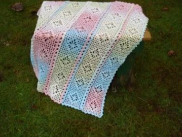 Lacy Diamonds Baby Blanket - PB-111