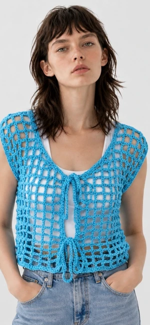 Mesh Crochet Cardigan