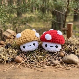 No sew crochet baby mushrooms