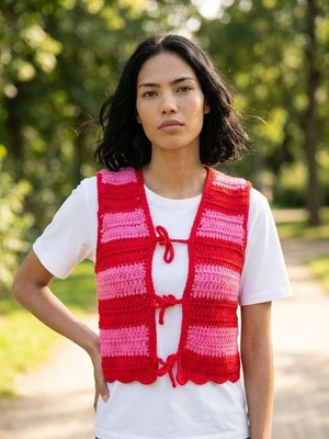 Tramlines Crochet Vest