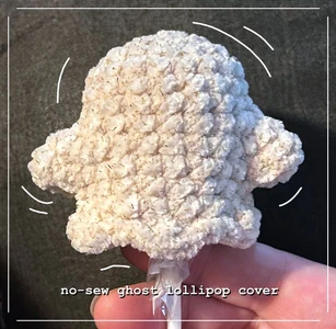 No-Sew Ghost Lollipop Cover