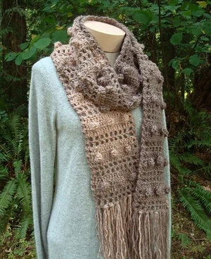 Popcorn Ladder Scarf - PA-329