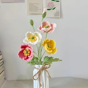 How to Crochet Small Corn Poppy with Tunisian