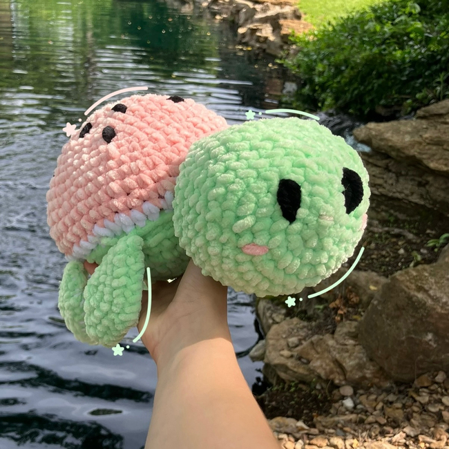 FREE Watermelon Turtle Summer Collab: Crochet pattern | Ribblr