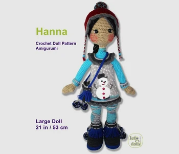 Hanna Large Crochet Doll