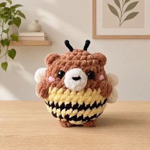 Cute Bee Bear Crochet Pattern | Kawaii Amigurumi Plush