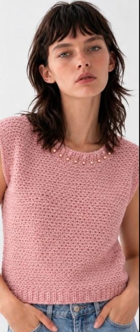 Linen Stitch Crochet Top