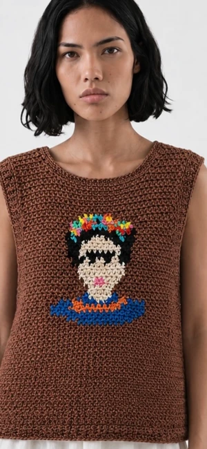 Frida Kahlo Crochet Tank Top