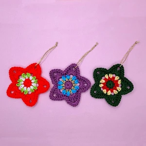 Colourful Star Christmas Decoration / Keychain