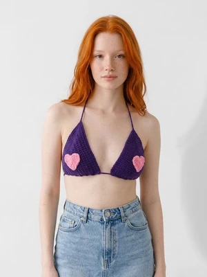 LOVE HEART CROCHET BRALETTE