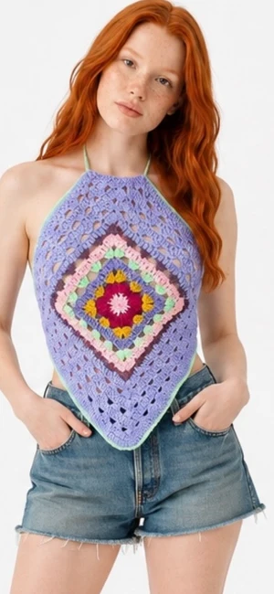 HALTER NECK CROCHET TOP