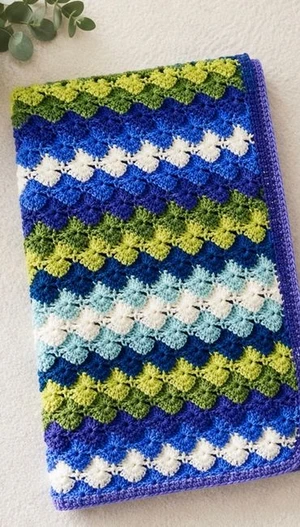 CATHERINE WHEEL CROCHET BLANKET
