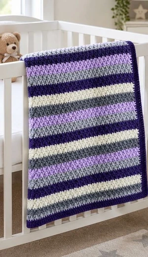 ALPINE STITCH CROCHET BLANKET