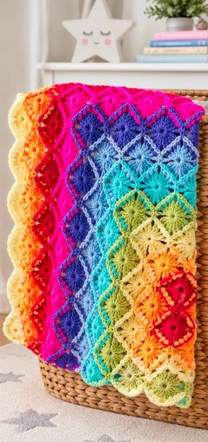 BRAVARIAN SHELL CROCHET BLANKET