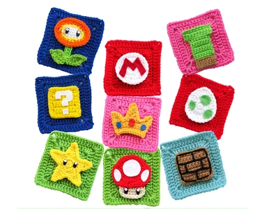 Super Bros Crochet Appliques