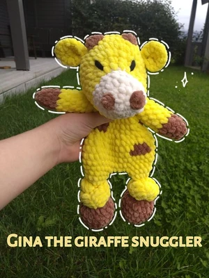 Gina the giraffe snuggler