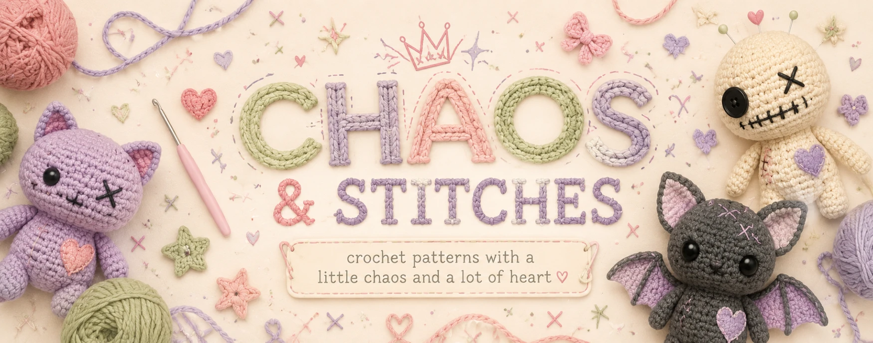 Chaos & Stitches shop banner