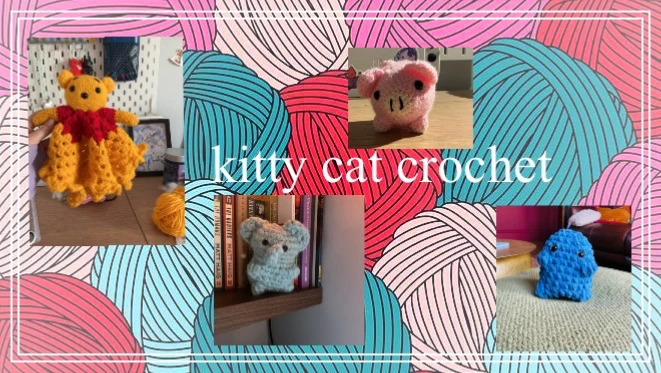 Kitty cat crochet shop banner