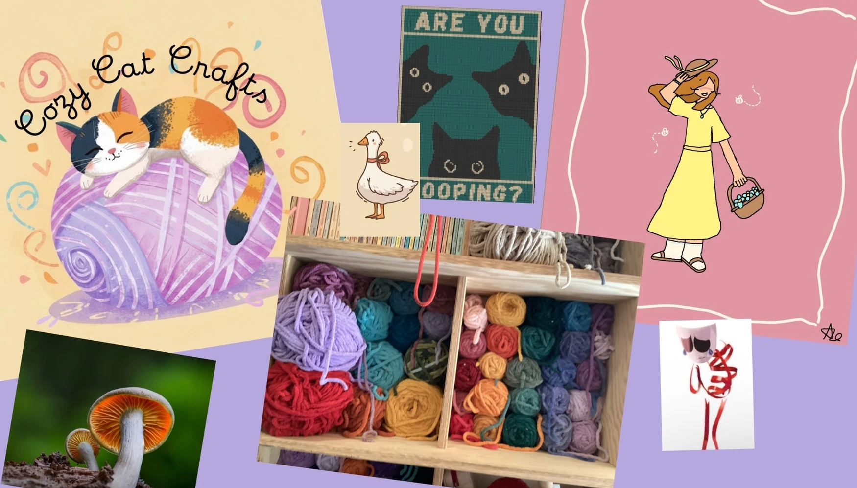 Cozycatcrafts shop banner