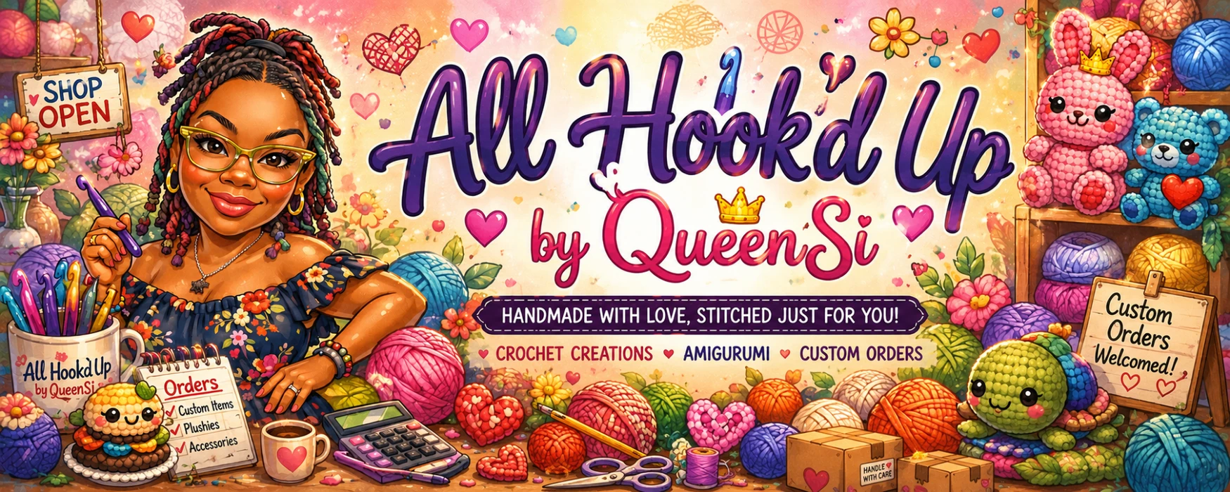 All Hook’d Up by QueenSi shop banner