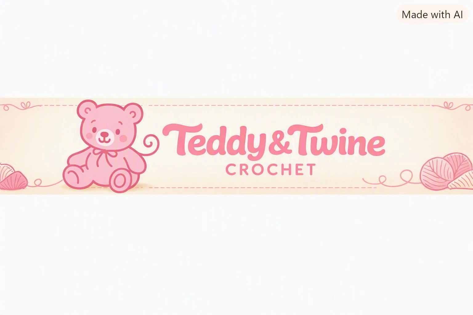 Teddy and Twine crochet shop banner